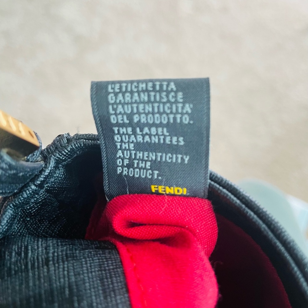 FENDI Zucchino FF Spalmati Mini Mama Forever Baguette Vintage Handbag - Picture 13 of 15